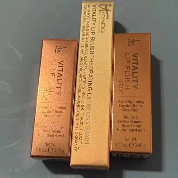 it cosmetics Other - IT Cosmetics Vitality Lip Flush Stain - Gold and Cream